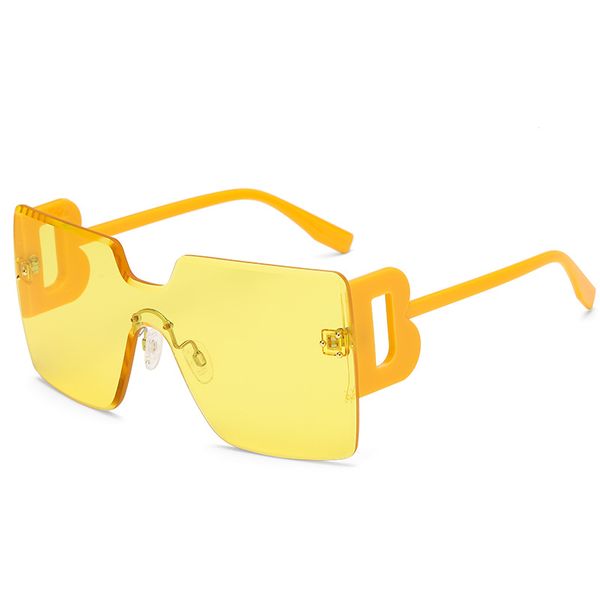 Personnalité combinaison lunettes de soleil hommes et femmes tendance européenne et américaine une pièce infini océan lentille lunettes de soleil