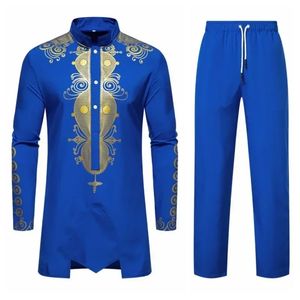 Persoonlijkheid Heren met lange mouwen Sets Sets Leisure Diner Print Design Medium Kleding voor mannen 240318