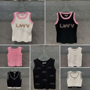 Dames gebreide vest mouwloze trui tees slanke tanktops zomer T-shirts dame korte tops