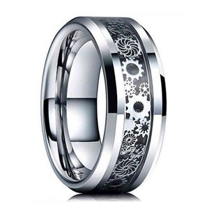 Personality Ring Tungsten Steel Fashion All Kinds of Fashionable Men and Women Universal Single Stainless