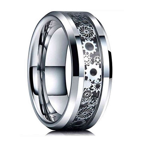 Bague de personnalité en acier au tungstène Fashion Toutes sortes d'hommes et de femmes à la mode Universal Single Stainless