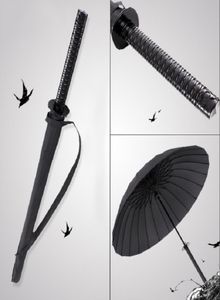 Persoonlijkheid Samurai paraplu's voor volwassenen Lange handvat anime mes Unbrellas ONEAQUE SUNSHADE Paraplu Ninja Sword Activity Props6671628