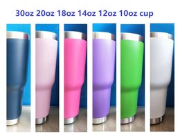 persoonlijkheid sublimatie blanks cups 12 oz 20 oz 30 oz rvs tumbler vacuüm geïsoleerde mok met deksel DIY gift cup