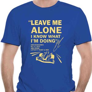 Persoonlijkheid de nieuwe t-shirt voor mannen Kimi Raikkonen F1 Ik weet wat het doen van T-shirt S Lente Tshirt Patroon 0963X 7534S