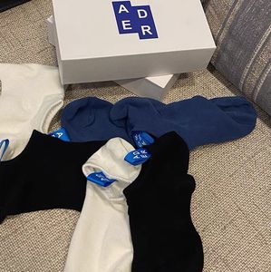 Chaussettes fines de personnalité chaussettes en coton marée hommes et femmes chaussettes de bateau de sport bouche peu profonde 3 paires/boîte