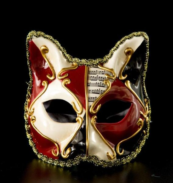 Personnalité Masques de chat vénitien pour enfants créatifs de fête d'Halloween Kids Masquerade Masque de haute qualité Cartoon Parto Party9818259