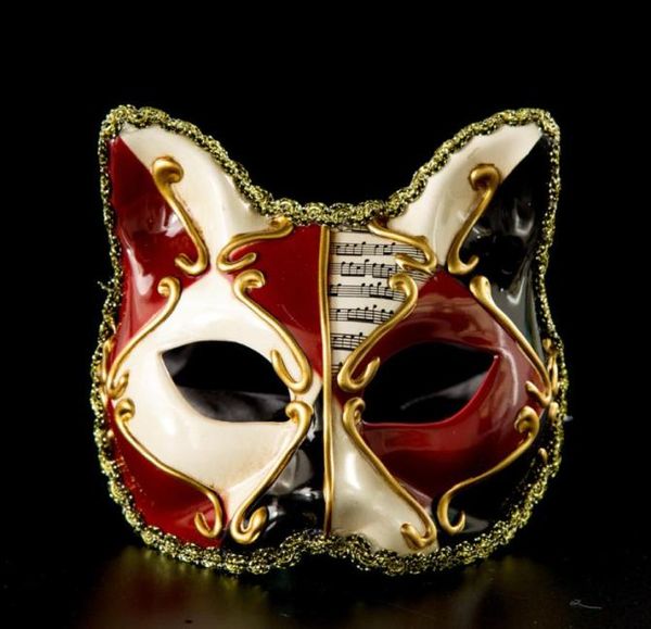 Personnalité Masques de chat vénitiens pour enfants créatifs de fête d'Halloween Kids Masquerade Masque de haute qualité Cartoon Parto Party Masks8538078
