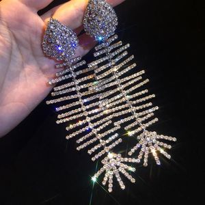 Persoonlijkheid Vrouwen Oorbellen Zilver Vergulde Strass Visgraten Oorbellen voor Meisjes Prom Party Bruiloft Leuk Cadeau Jewelr207l