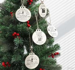 Personnalité en bois à essence baril de Noël décorations de salle d'arbre de Noël artisanat pendentif décor de Noël cadeaux fy3846 08218977938