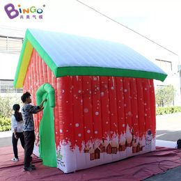 Gepersonaliseerd 5MLX4MWX3.5MH (16,5x13.2x11.5ft) Gigantische opblaasbaar kersthuis Air geblazen Santa -gebouwen voor Outdoor Party Event Decoration Toys Sport