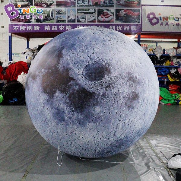 Personnalisé 6m dia (20 pieds) Planètes gonflables publicitaires Ball Moon Ajouter des lumières Toys Sports Inflation ballon Modèle pour décoration d'événements de fête