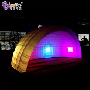 Personnalisé 6x4x3 mètres lumières gonflables dôme géant igloo/LED sauter jardin dôme jouets sports