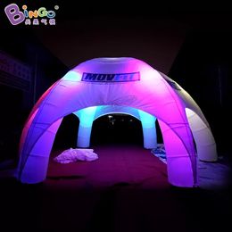 Gepersonaliseerde 8x8x4 meter 6 benen opblaasbare spider tent / LED-lichten Dome Airblown Party Tent Toys Sports