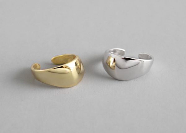 personnalisé 925 bijoux en argent sterling marque coréenne designer fait à la main de base minimaliste épais manchette d'oreille pas de piercing boucles d'oreilles8254605