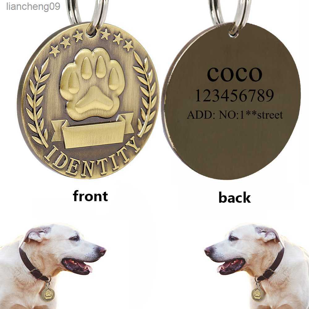 Personalized Address Tags For Dogs Id Tags Dog Tag Engraved Custom Dog Tag Dog Collar Cats Dog Name Tag Pet Id Tag Collars L230620