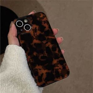 Modèle Léopard Amber personnalisé iPhone 14 adapté à Apple 15 Pro Max Phone Case 11/12 Package complet XR / X