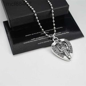 Gepersonaliseerde en trendy brief Heilige Sword Hanger Fashionable American Hip-Hop Punk Style Vintage Thai Silver Round Bead Necklace