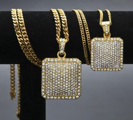 Collier chaîne armée personnalisé Hip Hop glacé or et argent pour hommes Blingbling plein diamant industrie lourde Punk Rock Grunge rappeur bijoux cadeau pour les gars9236053