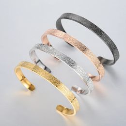 Bracelets de manchette personnalisés Ayatul Kursi pour femmes, bracelet arabe en acier inoxydable doré, messager Islam musulman, bijoux cadeau 240301