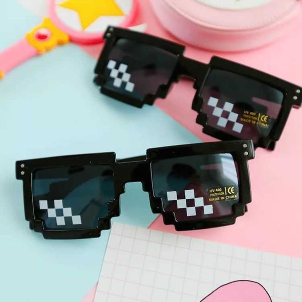 Lunettes de soleil personnalisées B Mosaic Pixel avec boîtes imprimées mode unisexeIUL6