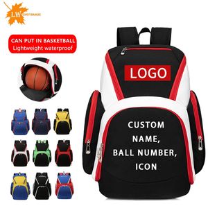 Sac à dos de basket-ball personnalisé, sac de sport pour hommes, sac de Football pour jeunes, sac à dos de grande capacité, motif imprimé personnalisé 240124