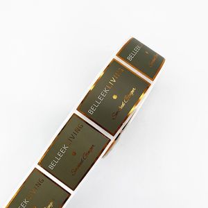 Gepersonaliseerde zwarte goudfolie parfum zelfklevende stickers Luxe geurgeurkleur Kleur flesverpakkingsetiketten met uw eigen logo op maat