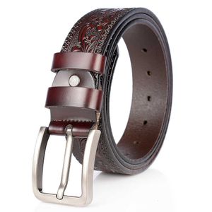 Technologie de sculpture personnalisée ceinture pour hommes ceinture de jeans de mode ceinture de pantalon en cuir pour hommes 240315