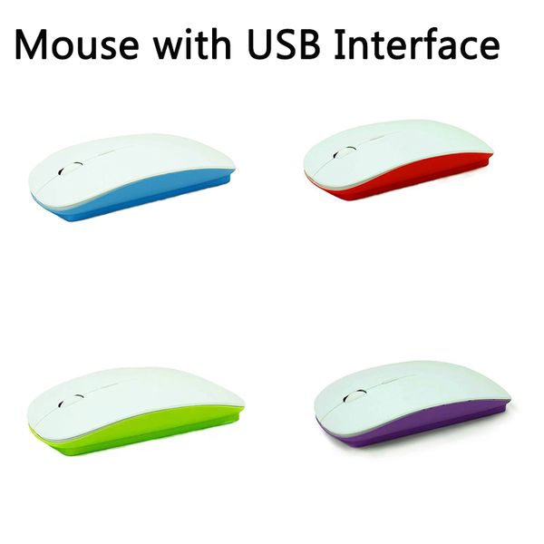 Computadora personalizada Mouse Favor de sublimación Ratones inalámbricos Interfaz USB Super Slim Mouses ópticos para portátil