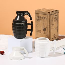 Tasse à grenade créative personnalisée, tasse à café en forme de tasse en céramique avec couvercle