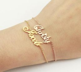 Bracelet personnalisé avec nom, breloques, fait à la main, bijoux pour femmes et enfants, écriture gravée, Signature, Message d'amour, cadeau personnalisé 4676164