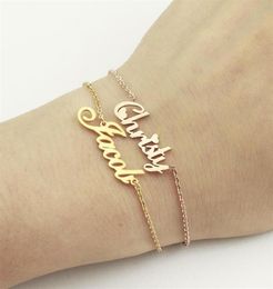 Bracelet personnalisé avec nom, breloques, fait à la main, bijoux pour femmes et enfants, écriture gravée, Signature, Message d'amour, cadeau personnalisé 284897352