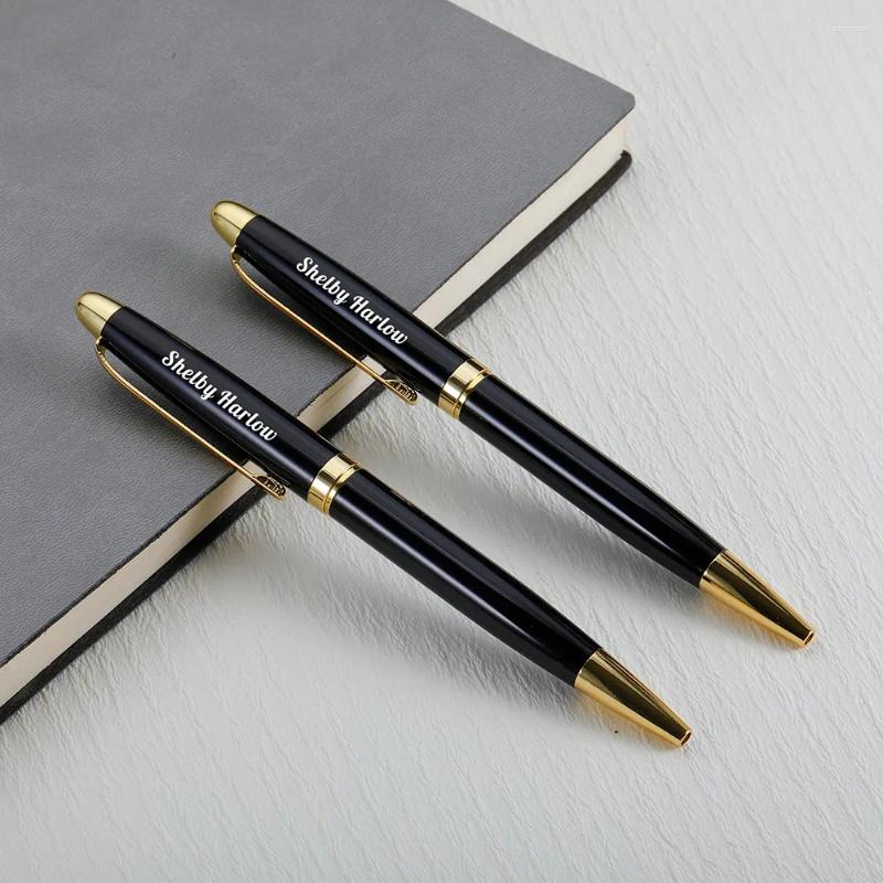 Personalized Customized Logo Text Luxury High Quality Business Office Medium Nib Ballpoint Pen School Student Supplies Pens