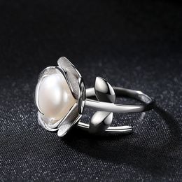 Perle Flower Ring S925 STERLING Silver Rose Wielry Gift Spc Spc