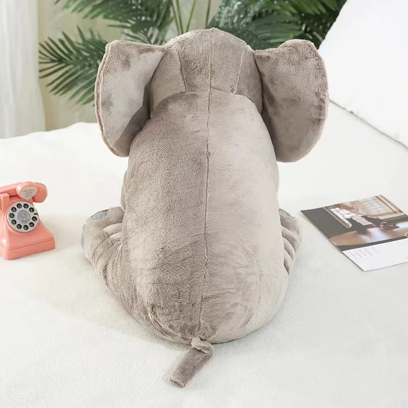 Spersonalizowane hafty nadziewane zwierzę miękka szara poduszka słoni