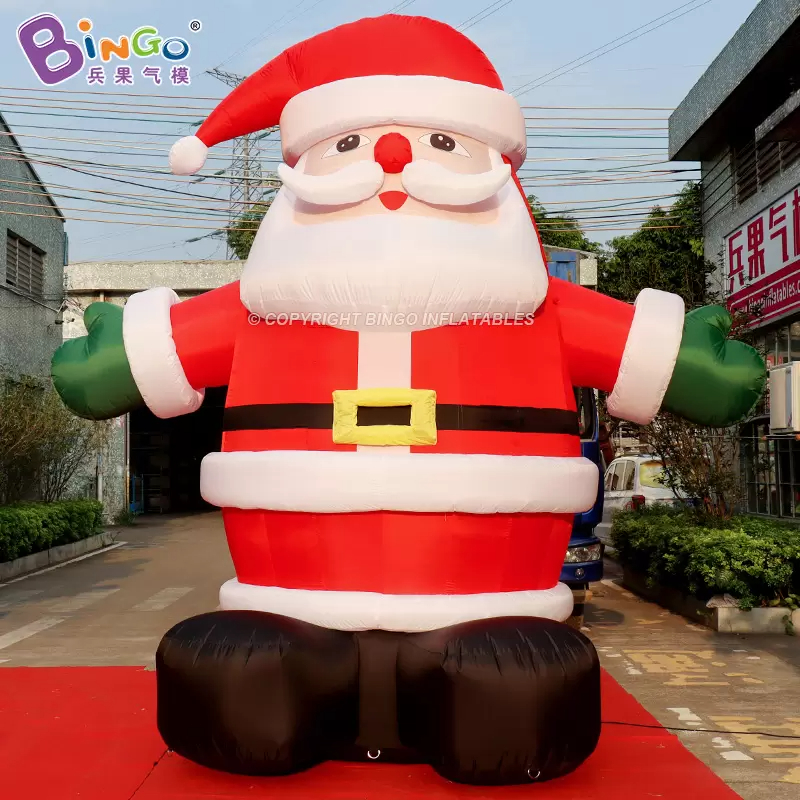 Personalizzato pubblicità gigante gonfiabile Babbo Natale soffiato ad aria cartone animato figure natalizie per eventi di festa di Natale all'aperto giocattoli sport