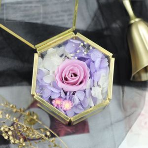 Boîte de bijoux en verre personnalisé Oreiller du porte-bagages, porte-bague de mariage rustique Boîte de la boîte de fiançailles