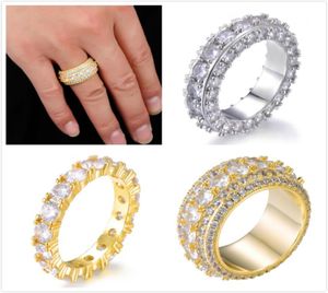 Gepersonaliseerde gouden vrouwen heren vol diamant ijs uit man bruiloft verlovingsringen pinkring hiphop rapper sieraden voor mannen vrouwen fo1556369