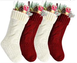 Sacs cadeaux de bas de noël en tricot personnalisés de haute qualité, décorations tricotées, chaussettes de noël, grandes chaussettes décoratives e0915