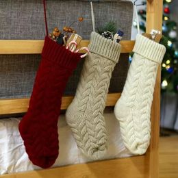 Sacs cadeaux de bas de Noël en tricot de haute qualité personnalisés Décorations de Noël en tricot Bas de Noël Grandes chaussettes décoratives FY2932 bb1118