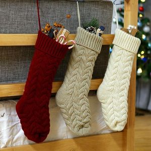 Sacs cadeaux de bas de Noël personnalisés de haute qualité tricotés décorations de Noël Noël grandes chaussettes décoratives expédition maritime RRA6773