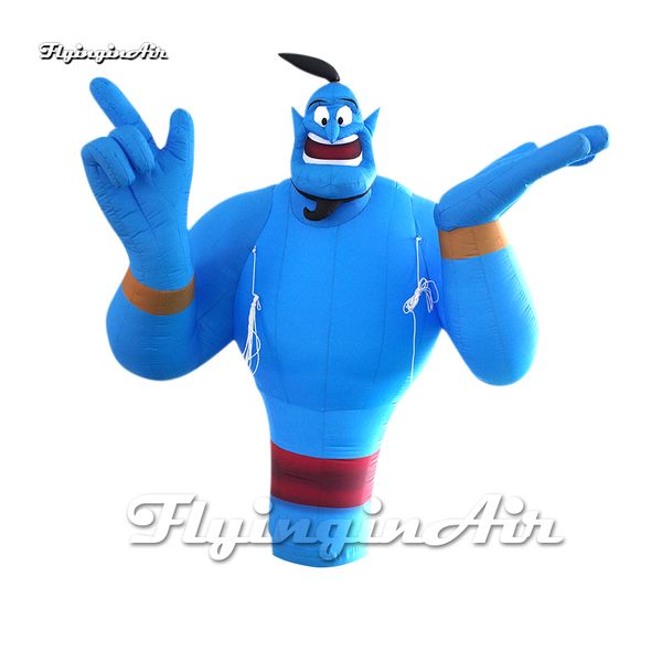 Lampe magique gonflable personnalisée d'aladdin, ballon de personnage de dessin animé de génie, esprit gonflable à Air bleu pour décoration de fête d'anniversaire