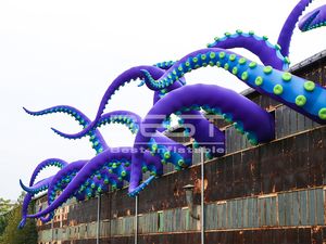 Tentacules géantes gonflables personnalisées, pattes de poulpe pour exposition extérieure, décoration de parc aquatique