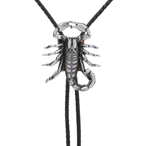Joyería personalizada 3D Bolo Ties tridimensional escorpión bolo corbata colgante camisa ecuestre accesorios estilo vaquero occidental americano HKD230720