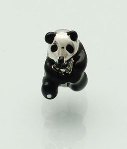 Bijoux personnalisé noir mignon panda animal européen perle métal charme bracelet dames avec grand trou de Chamia compatible6708750