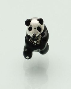 Bijoux personnalisés noir mignon panda animal perle européenne charme en métal bracelet pour femme avec grand trou Chamilia Compatible3646897