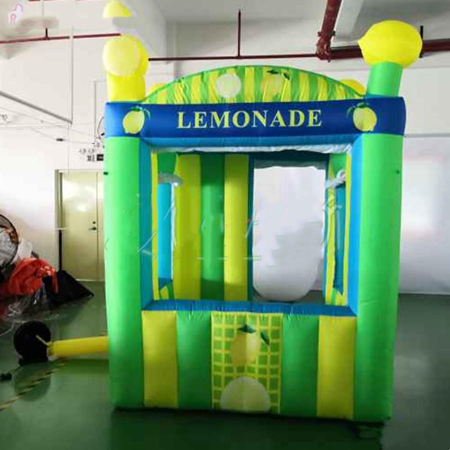 Personalized lemonade booth inflatable lemon drinking sale drink concession kiosk vendor tent for USA