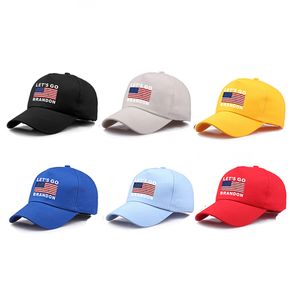 Gepersonaliseerde Let's Go Brandon Baseball Cap American Flag Cap Katoen Print Outdoor Leisure Sun Hat Casual Hoeden