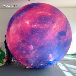 Gepersonaliseerde verlichting opblaasbare planeet party ballon grote lucht blazen kosmische bal op voor evenementen