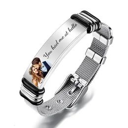 Bracelet homme personnalisé-gravez votre message Bracelet homme en acier inoxydable cadeau personnalisé pour mari 240227