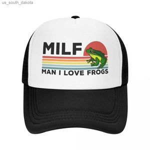 Gepersonaliseerde Milf Man I Love Kikkers Baseball Cap Vrouwen Mannen Verstelbare LGBT Gay Pride Trucker Hoed Streetwear Snapback Caps L230523